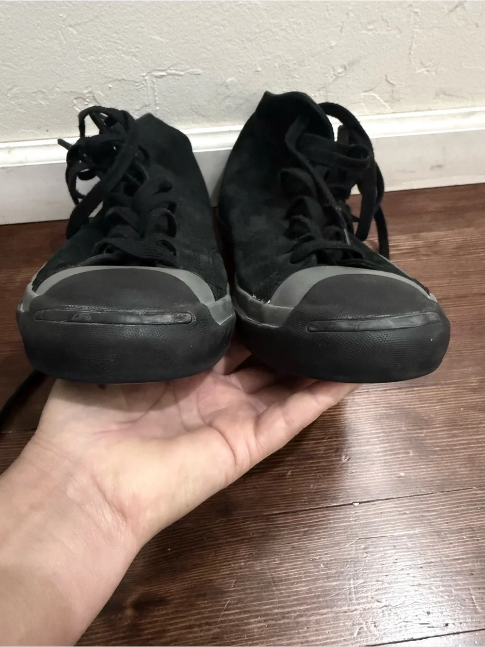 Converse Jack Purcell Jack Mid Monochrome Nubuck in the Black/Charcoal size 13 - Picture 6 of 8